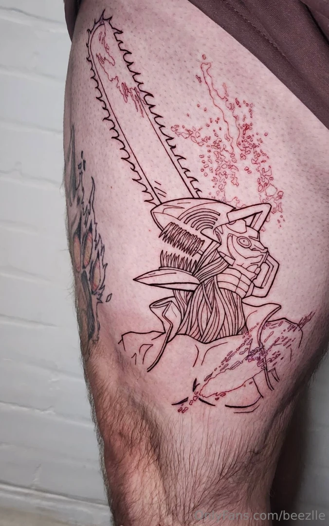 One of my leg tattoos that i need to finish buut a new one just sounds 