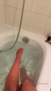 Feet in the bath and naked