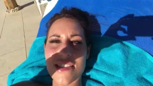 Purple bikini in the sun