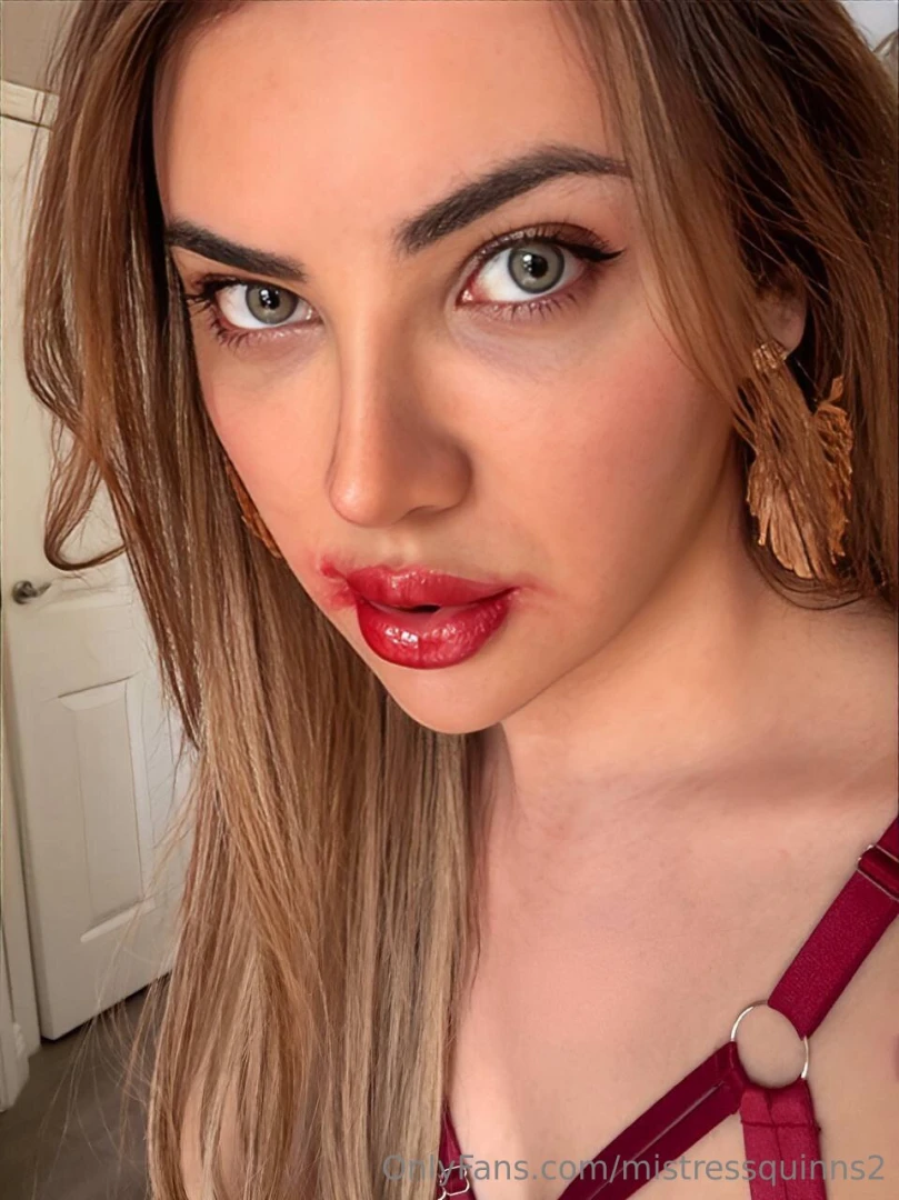 My red lipstick s all messed up hmm wonder whose fault that is 