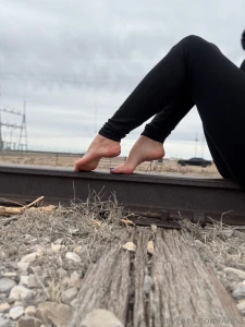 Taking a little stroll along the railroad tracks