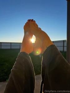 My beautiful feet posed in the morning sun