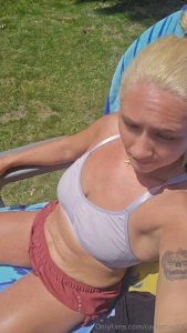 Mmm wish i could just tan in the nude out here then i d have to charge