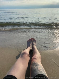 The sun the beach everything a person needs for pleasure