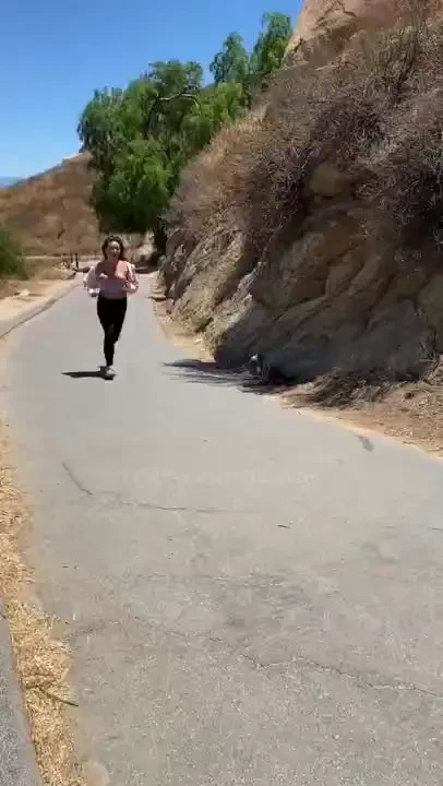 Out for a jog tip if you d slap my ass if i ran by you like this 