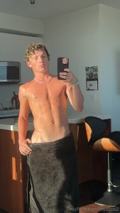 Shirtless with towel tease part 2