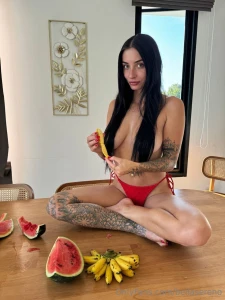 Starting the day with something sweet and juicy - watermelon and