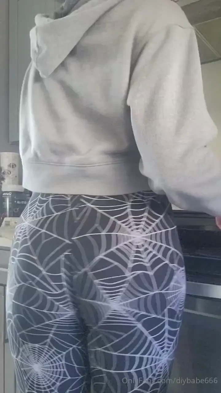 Before doing some work in the kitchen lol just being a slut 