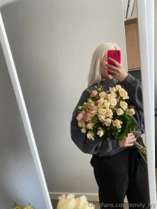 Flowers in my hands and you in my thoughts each petal is like a