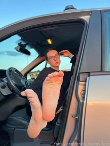 You had a choice to enjoy the sunset or my feet in the rays of the