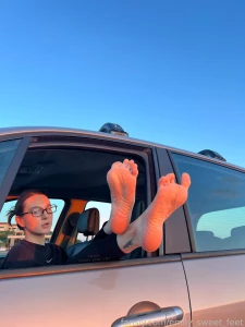 You had a choice to enjoy the sunset or my feet in the rays of the part 1