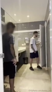 Bi-curious friend fucked me in college bathroom raw bicurious creampie part 1