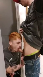 Sucking boyinsaciavel at the mall