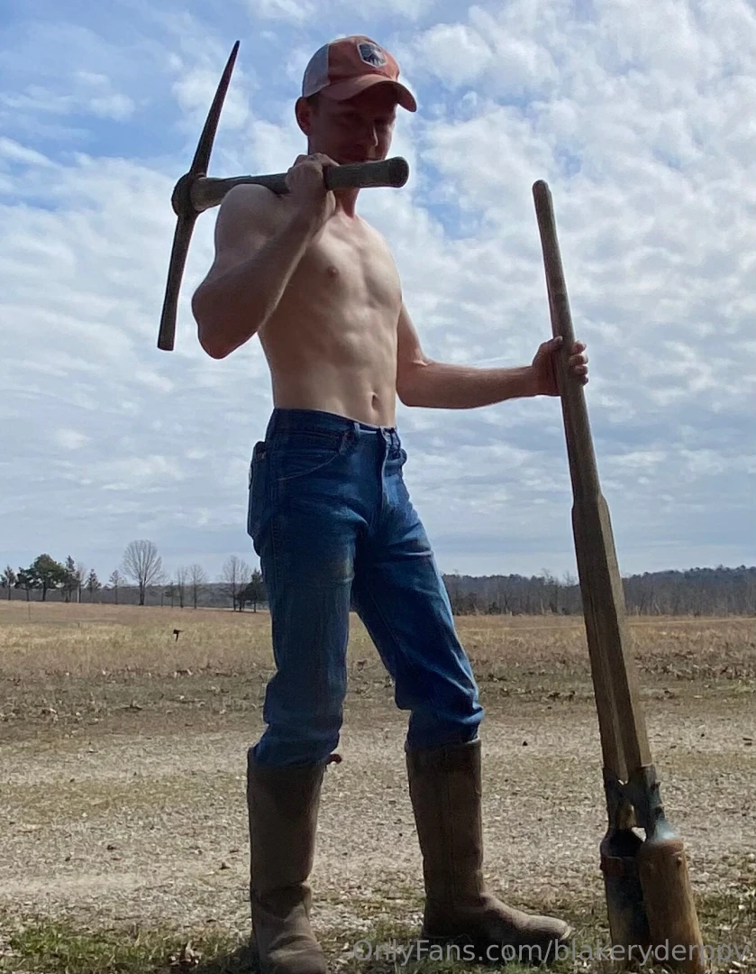 Farm work blue skies and a twink 