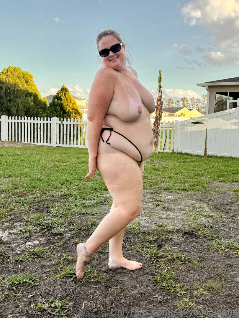 Happy humpday got some time outside today wearing just my tiny bikini part 3 