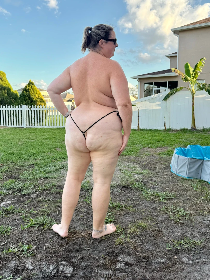 Happy humpday got some time outside today wearing just my tiny bikini part 10 