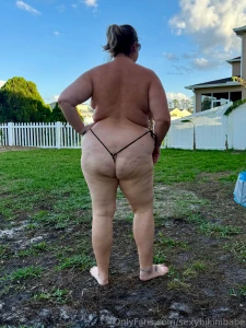 Happy humpday got some time outside today wearing just my tiny bikini part 8