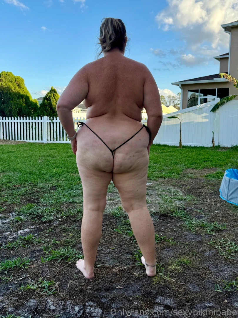 Happy humpday got some time outside today wearing just my tiny bikini part 4 