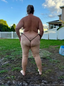 Happy humpday got some time outside today wearing just my tiny bikini part 4