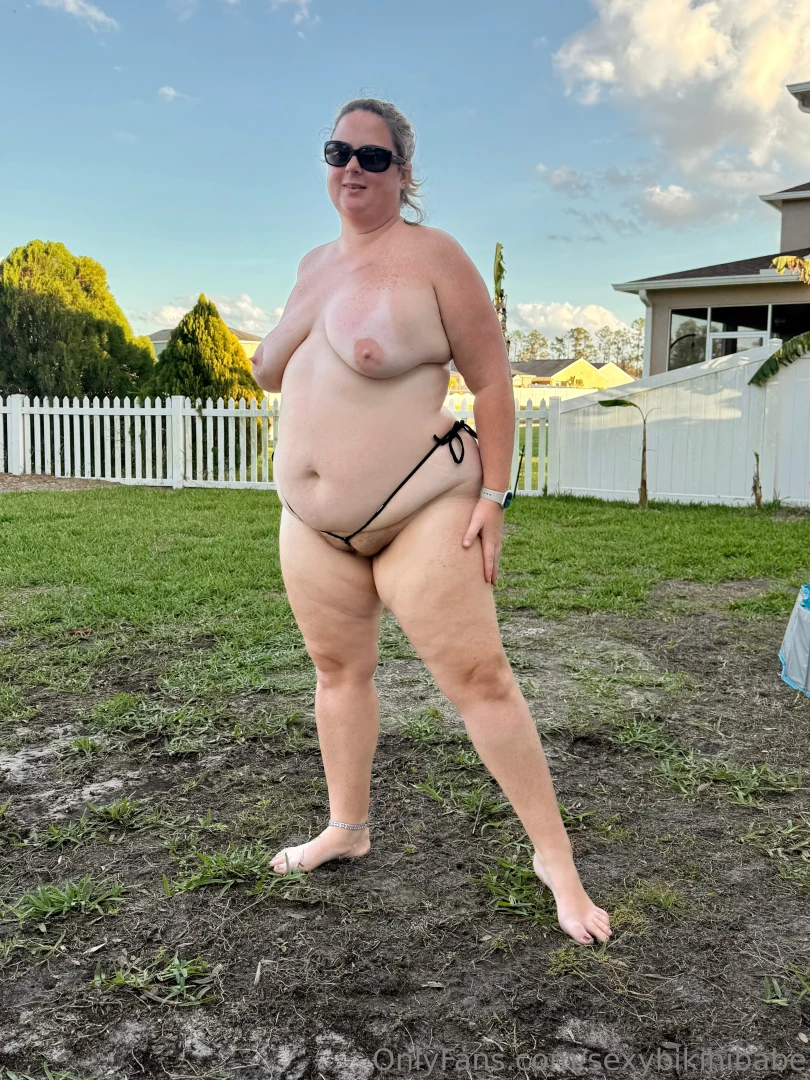 Happy humpday got some time outside today wearing just my tiny bikini part 6 