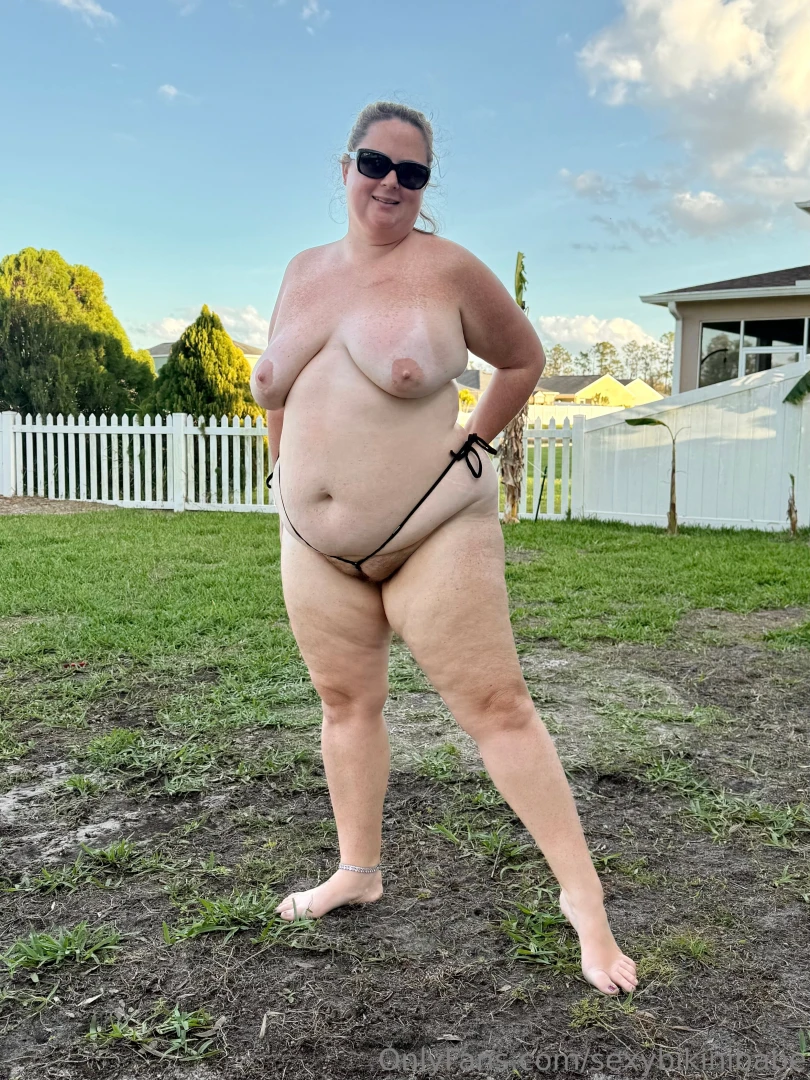 Happy humpday got some time outside today wearing just my tiny bikini part 7 