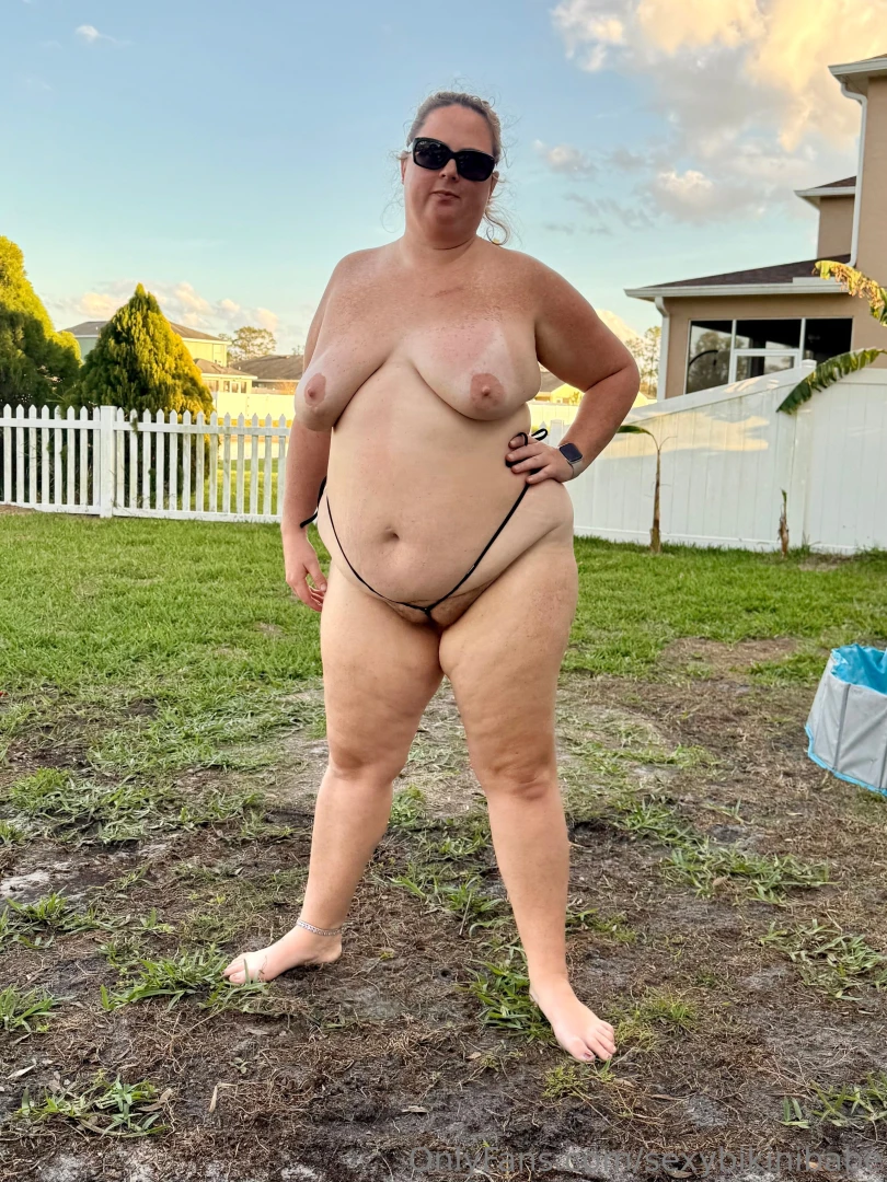 Happy humpday got some time outside today wearing just my tiny bikini part 11 
