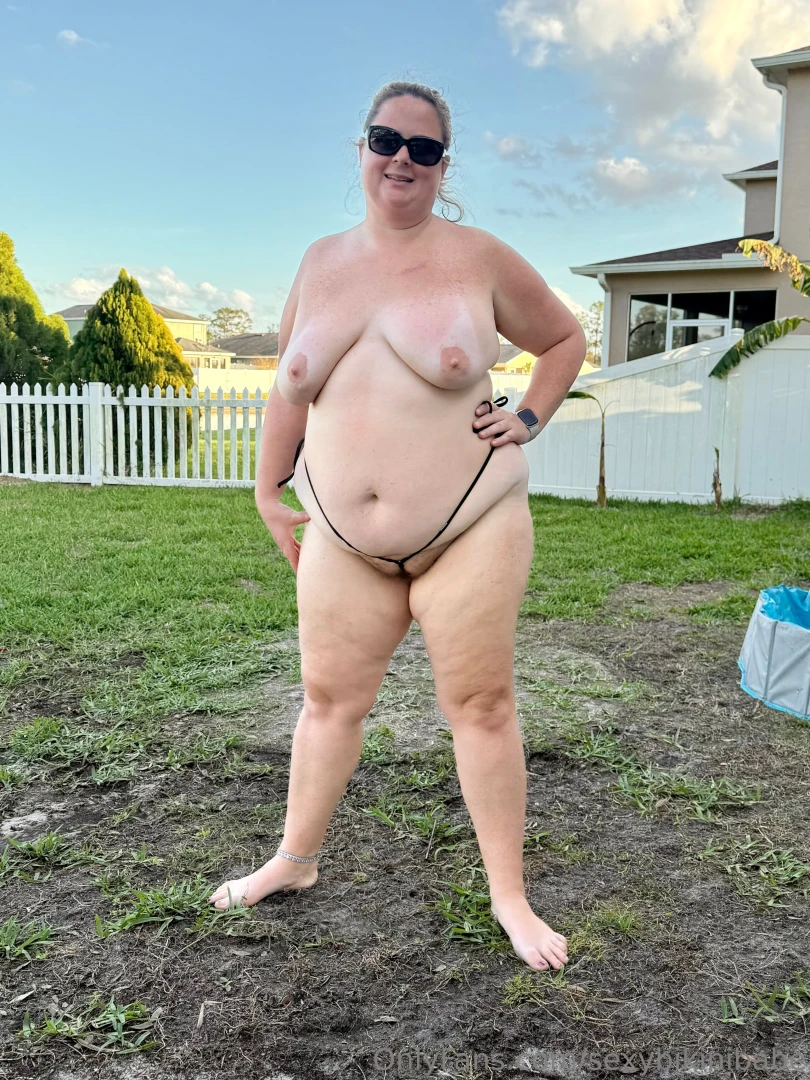 Happy humpday got some time outside today wearing just my tiny bikini part 9 