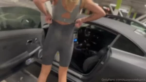 Quick cheeky change in the car before heading into the gym bulking and