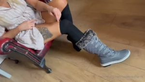 Just a birthday girl trying these new boots on