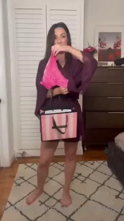 Trying on my new panties i m so shy here because my roommate was home 