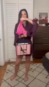 Trying on my new panties i m so shy here because my roommate was home