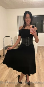 I went to a goth wedding tonight so i put on this black dress and part 2