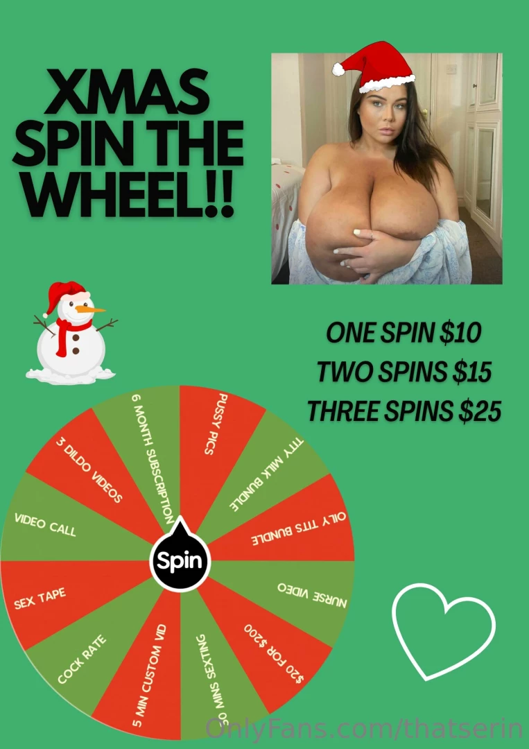 It s time for christmas l spin the wheel every spin is a win choose 