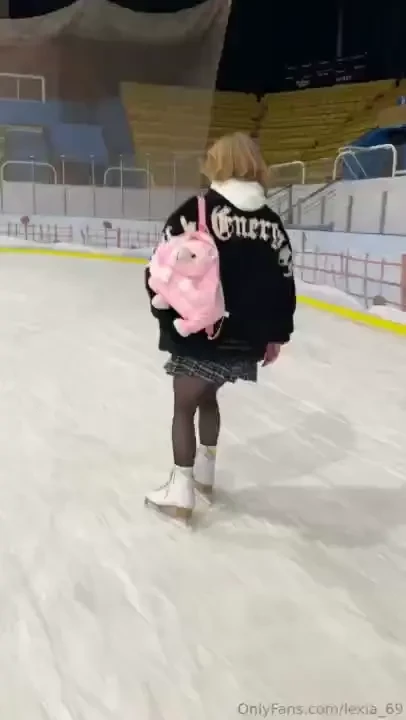 Yo check out these moves on the ice i m spinning sliding and probably 