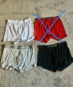 Briefs for sale -red lululemons sold -light blue lululemons worn