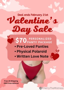 Personalized panty packages tip 70 to have a part of me with you for