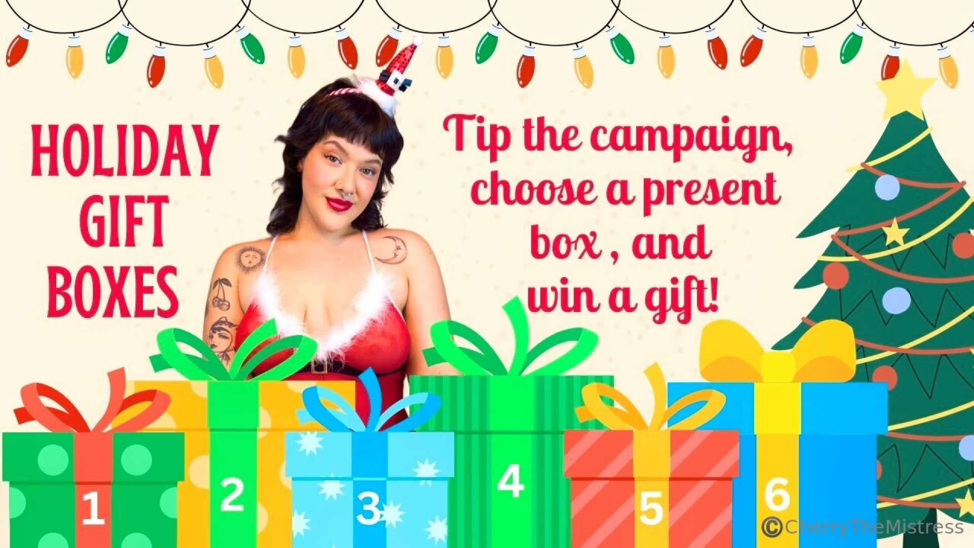 Holiday gift campaign 10 1 gift 17 2 gifts 25 3 gifts when you tip 
