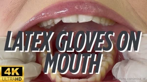 Latex gloves and mouth tease do you like the sound of latex on mouth
