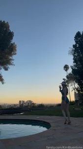 Outdoors outside sunset bikini fit milf heels part 2