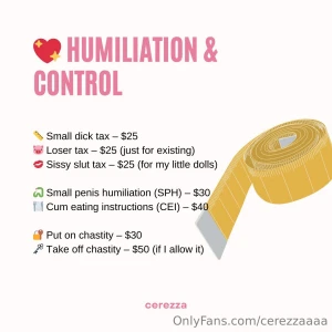 I ve just updated my tip menu and it s hotter than ever whether you