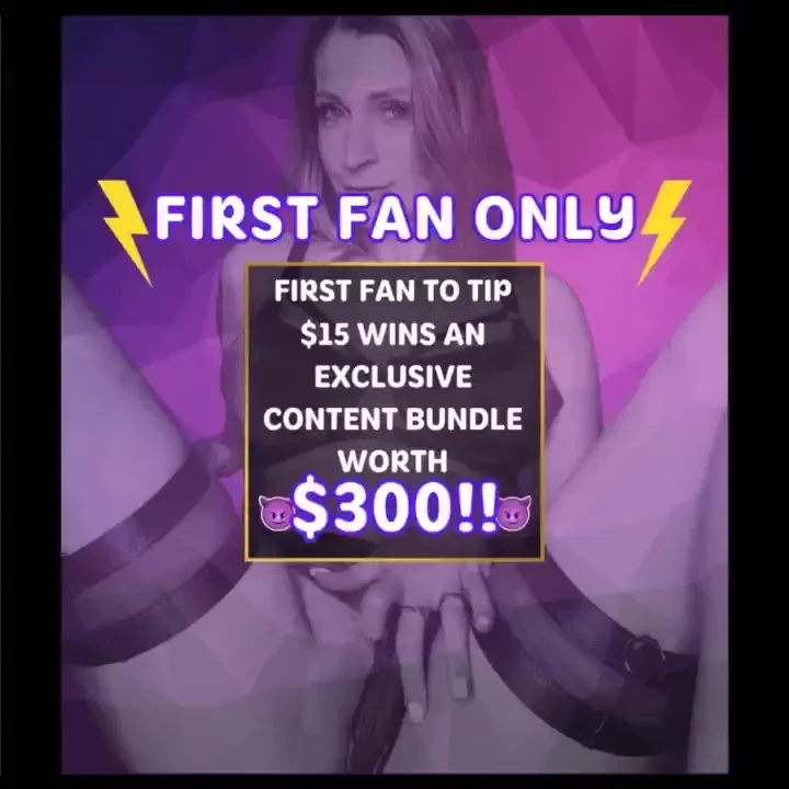 First fan only first one to tip 15 gets an exclusive bundle worth 300 