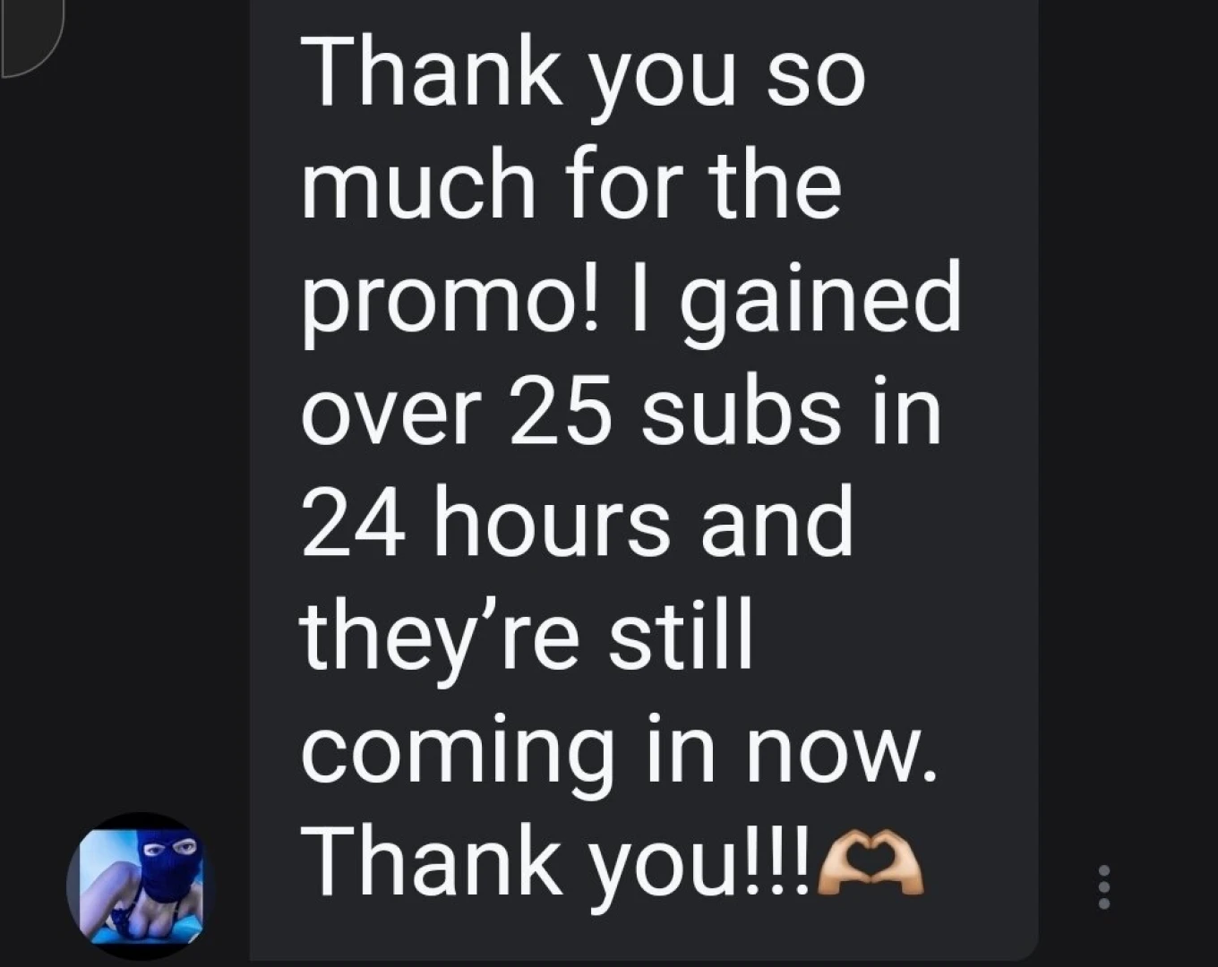 Thank you so much maskeddevil00 for the promo review 