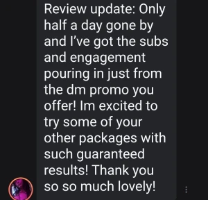 Thank you so much rubylovedove for the promo review