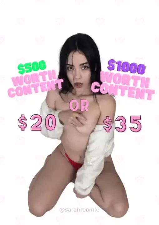 Tip 20 for 500 worth of content tip 35 for 1000 worth of content 