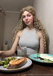 Chef mode on dinner tonight baked salmon with lemon garlic grilled part 1