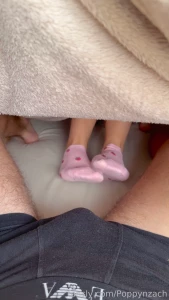 We where having a lazy day on the couch but it started teasing him