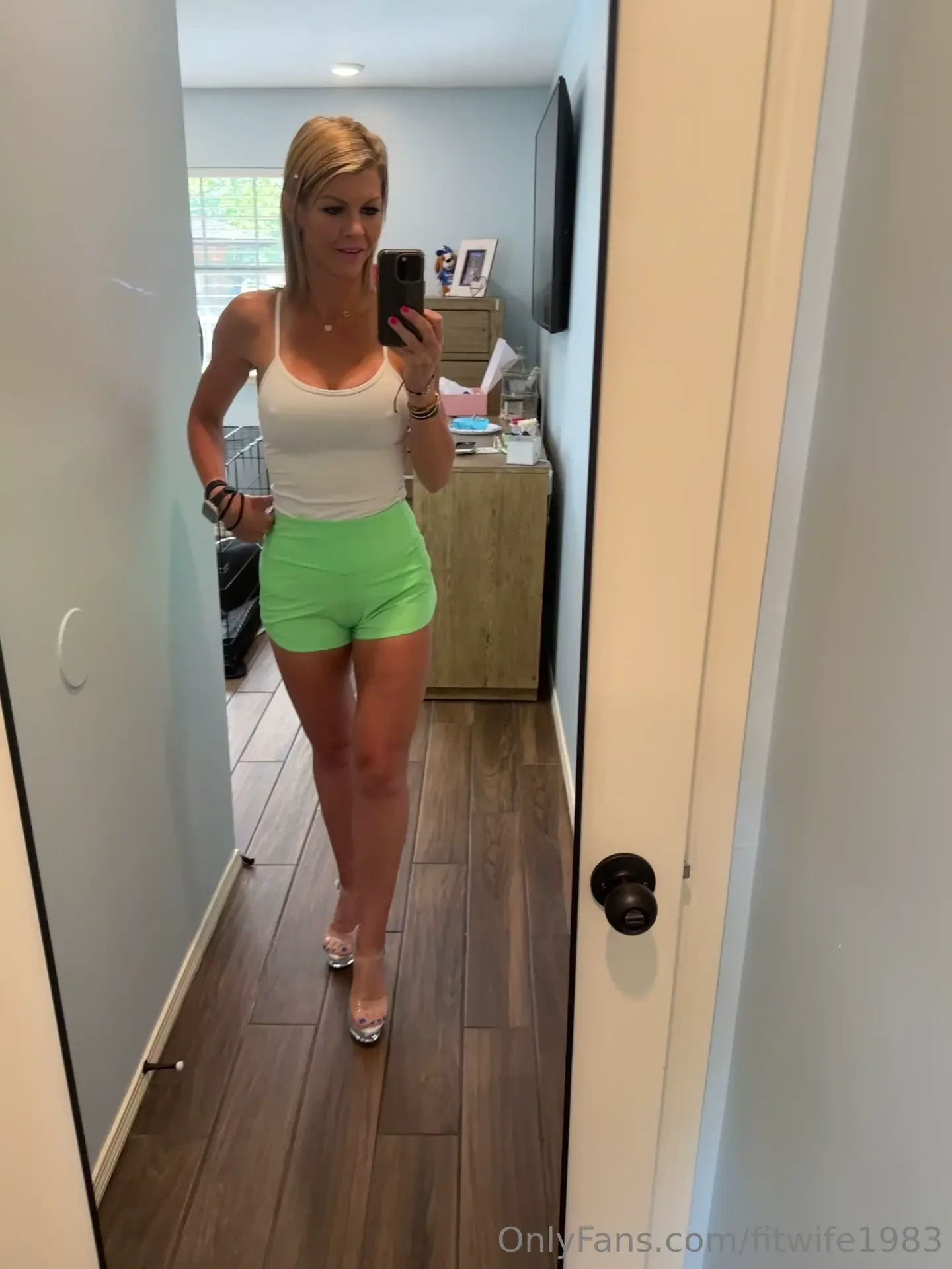 I love these green lulu shorts everyone got a great view today and 