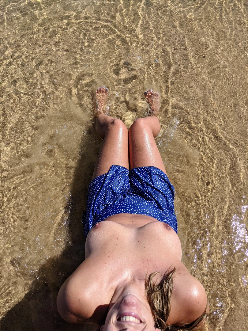Salty air sandy cheeks and your favorite bitch at the beach 