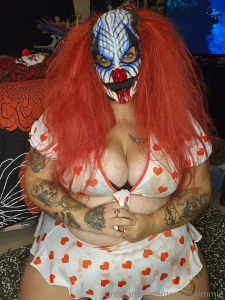 Masked content in lingerie before bed