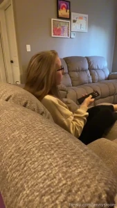 Pov you re spying on me from behind the couch